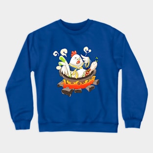 Chickenzilla  Chillin in Jacuzzi, chicken soup. Fat Chicken Crewneck Sweatshirt